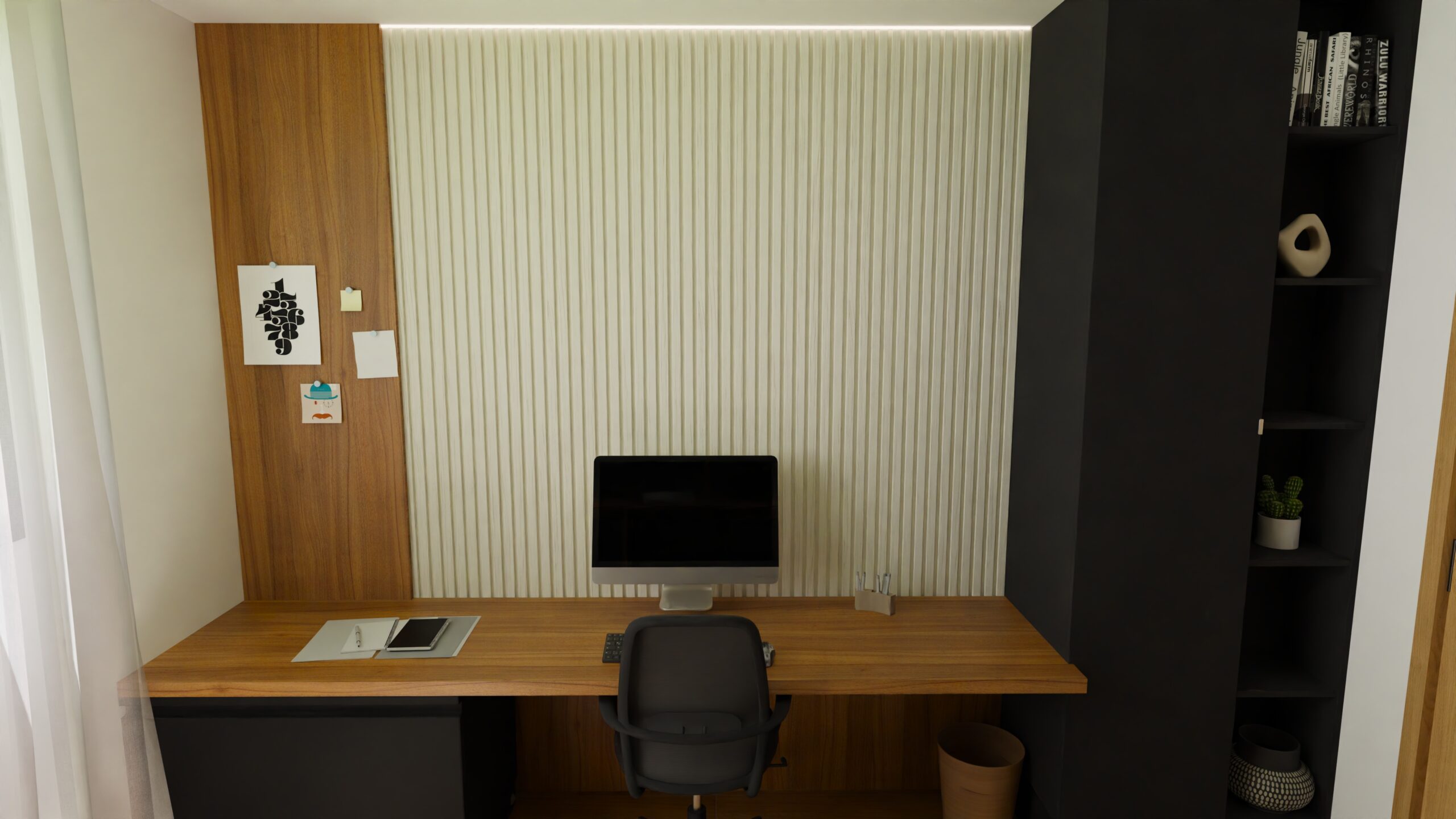 Projection 3D d’un bureau